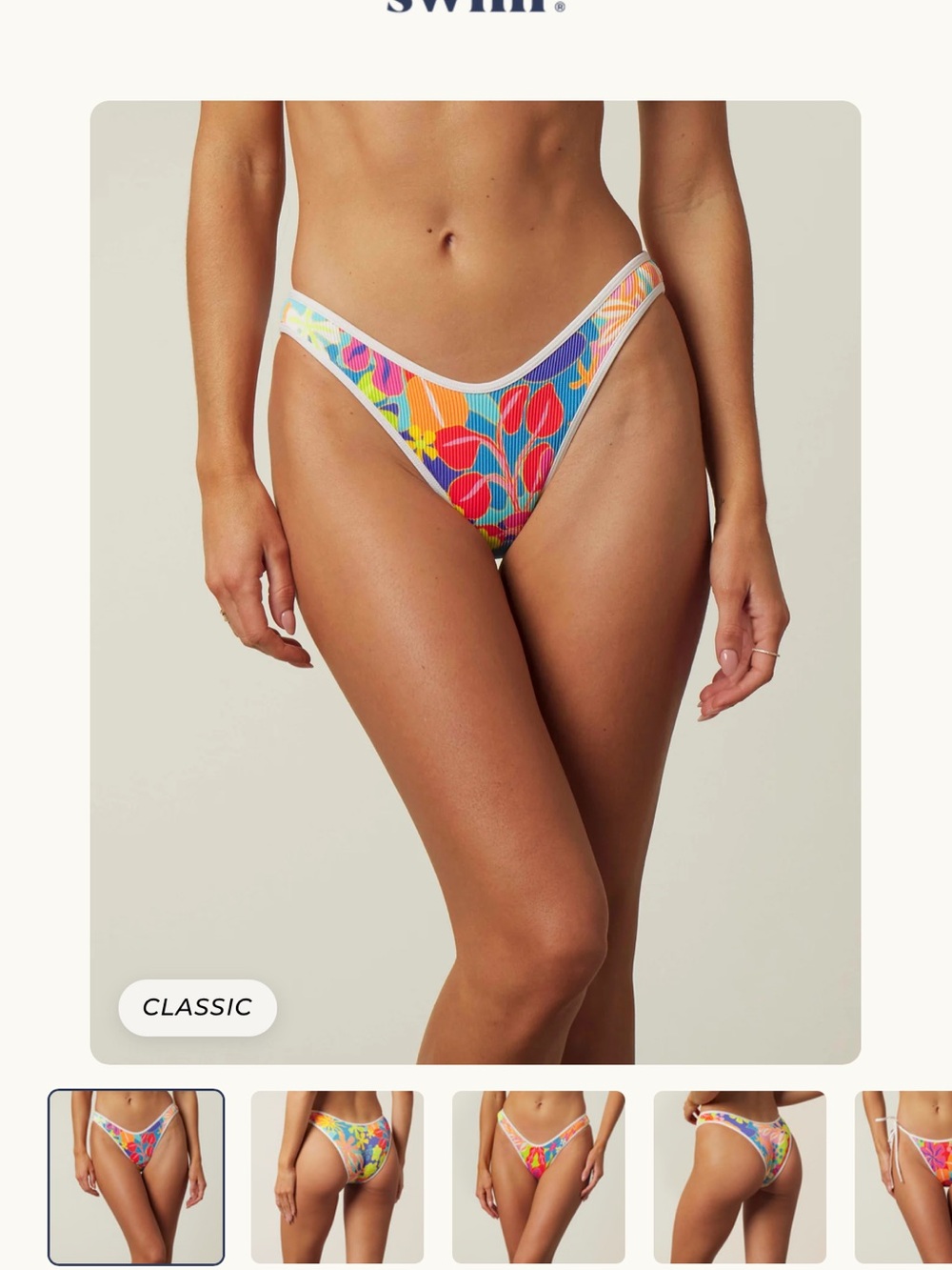 Honey Swim Lulu ribbed classic bottoms